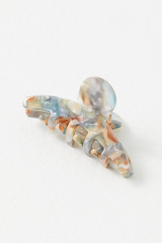 Mini Fine Hair Claw by Medusa's Heirlooms at Free People in Grey Stone