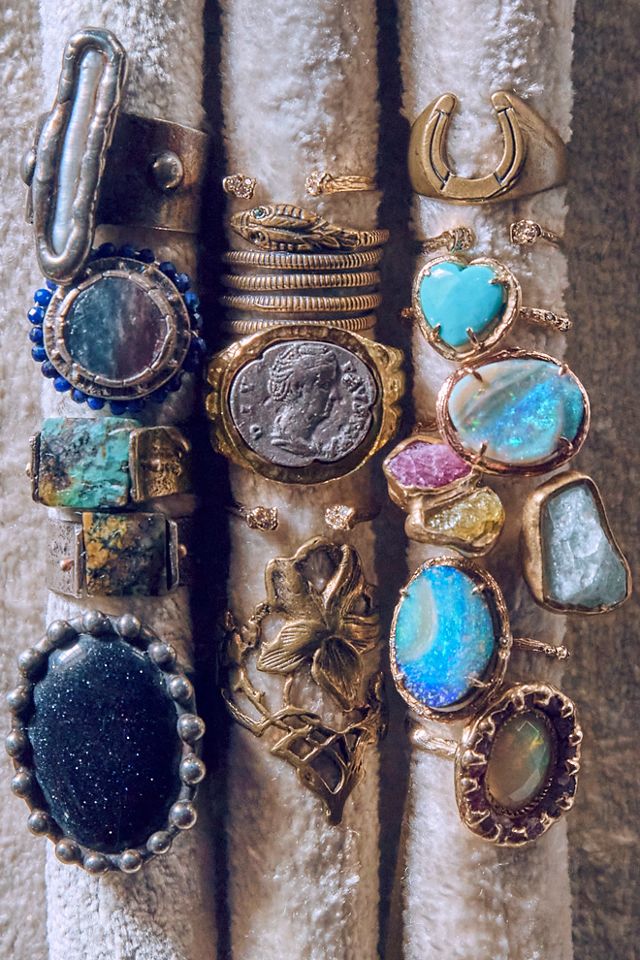 Mikal Winn Blue Goldstone Ring #1