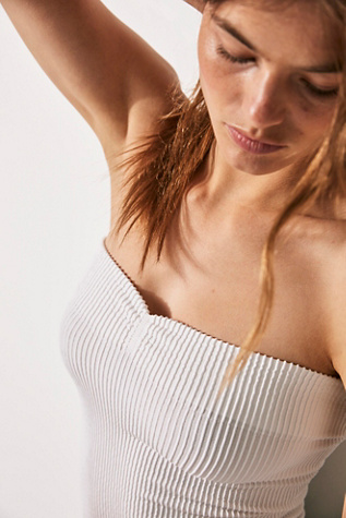 Collins Seamless Ribbed Tube Top In White