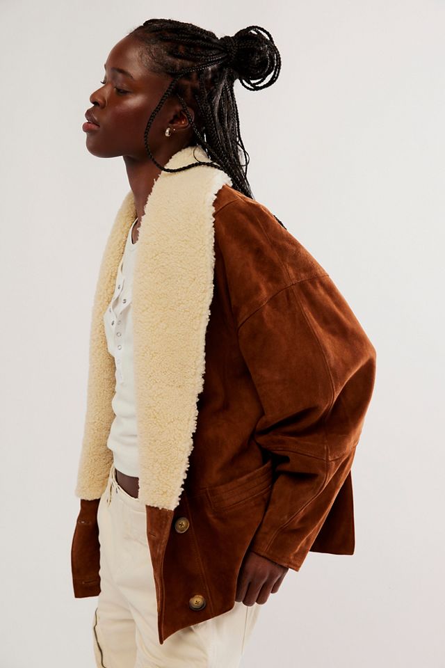 Bandana Shearling Jacket Free People
