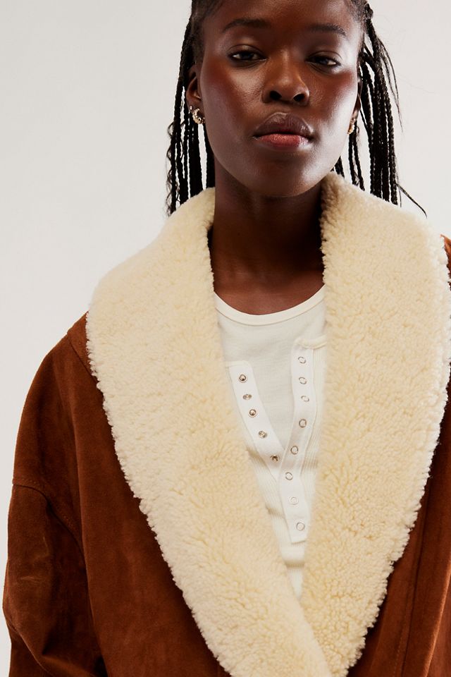 Bandana Shearling Jacket Free People