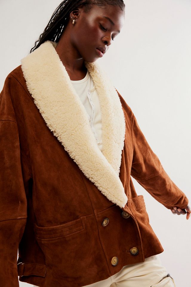 Bandana Shearling Jacket Free People