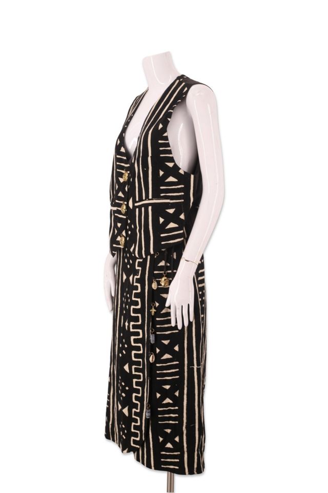 1990s Mud Cloth Two Piece Charm Outfit Selected By Ritual Vintage #1