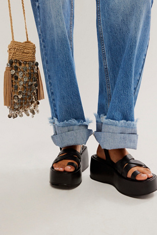 Hazel Flatform Sandals by FP Collection at Free People in Black, Size: US 6.5