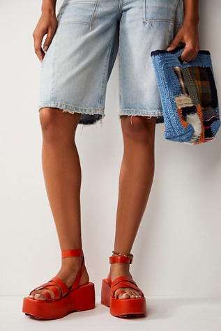 Free people store red sandals