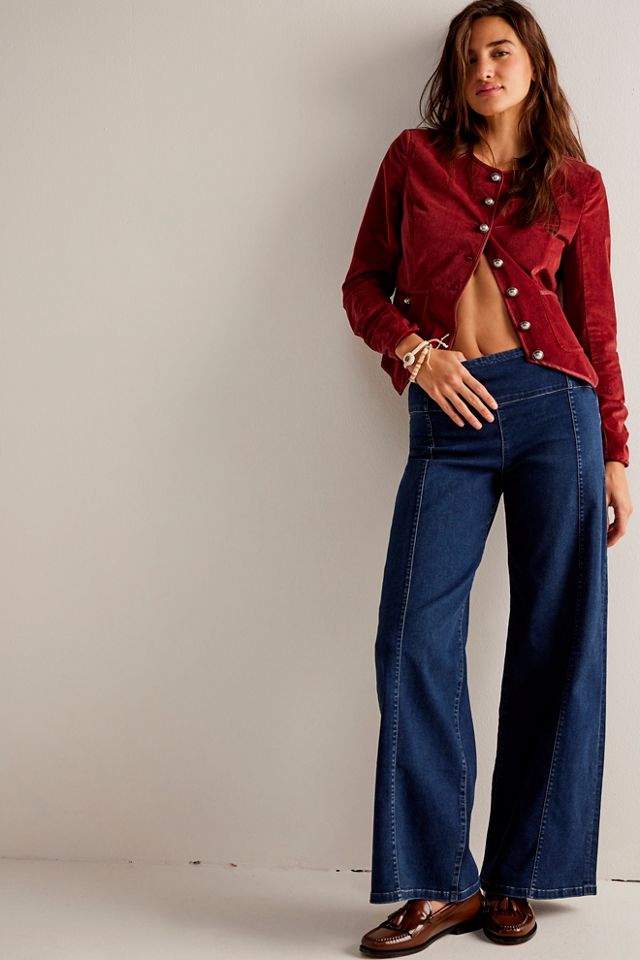 Free people best sale wide leg jean