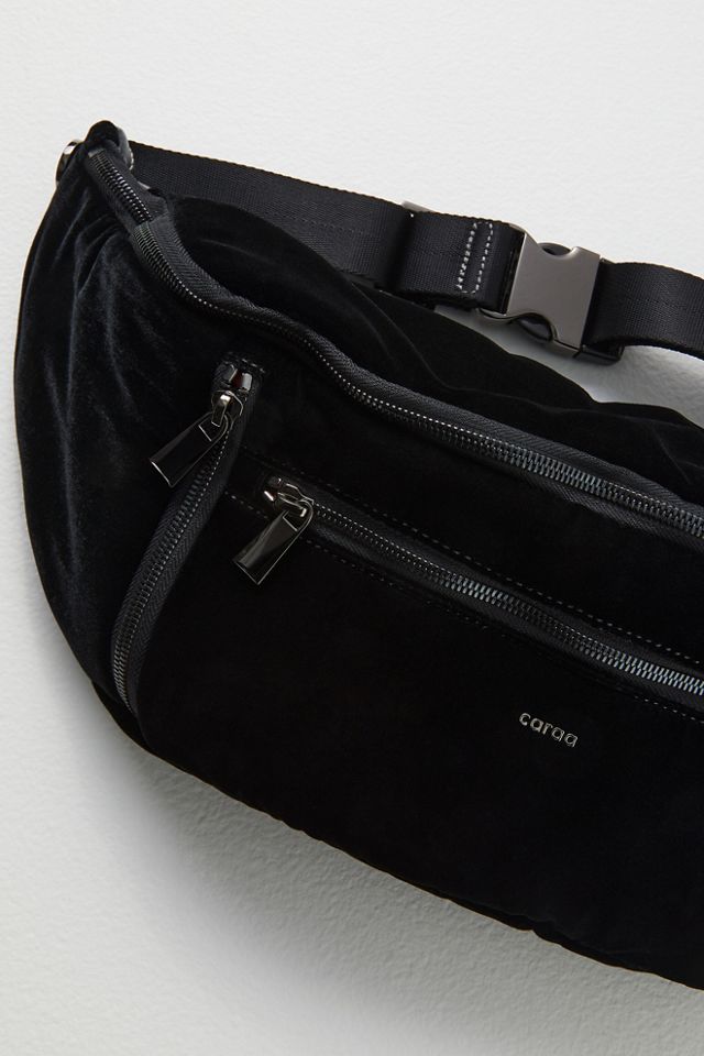 Sac banane de taille moyenne en velours Caraa #1