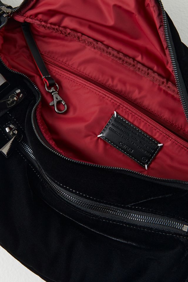 Sac banane de taille moyenne en velours Caraa #2