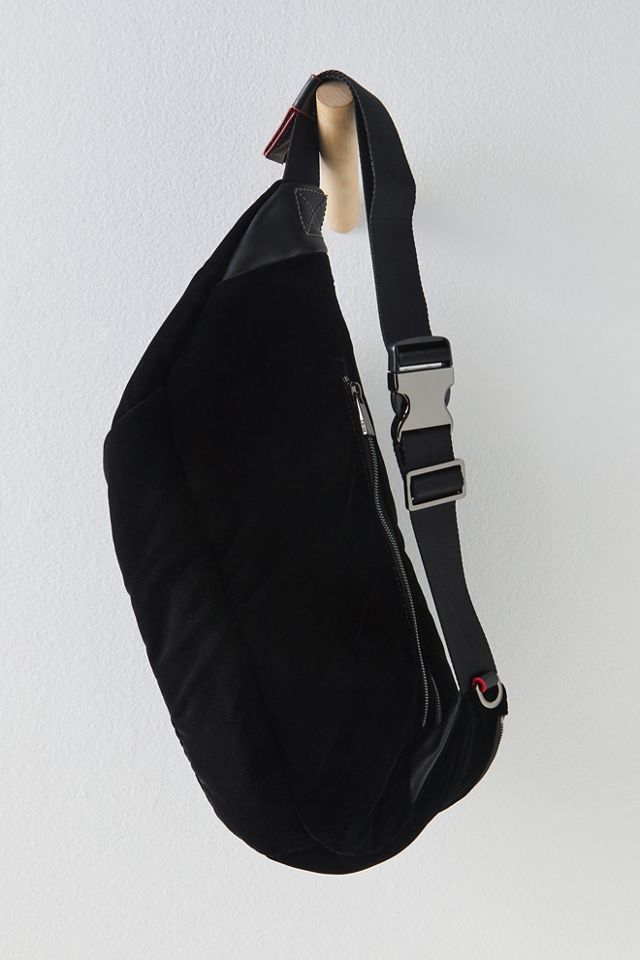 Sac banane de taille moyenne en velours Caraa #3