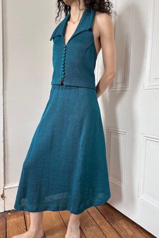 Vintage Jade Green Knit Two Piece Selected by KA.TL.AK