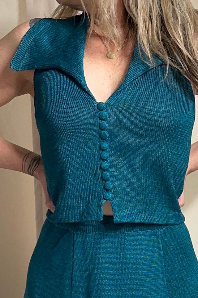 Vintage Jade Green Knit Two Piece Selected by KA.TL.AK #3