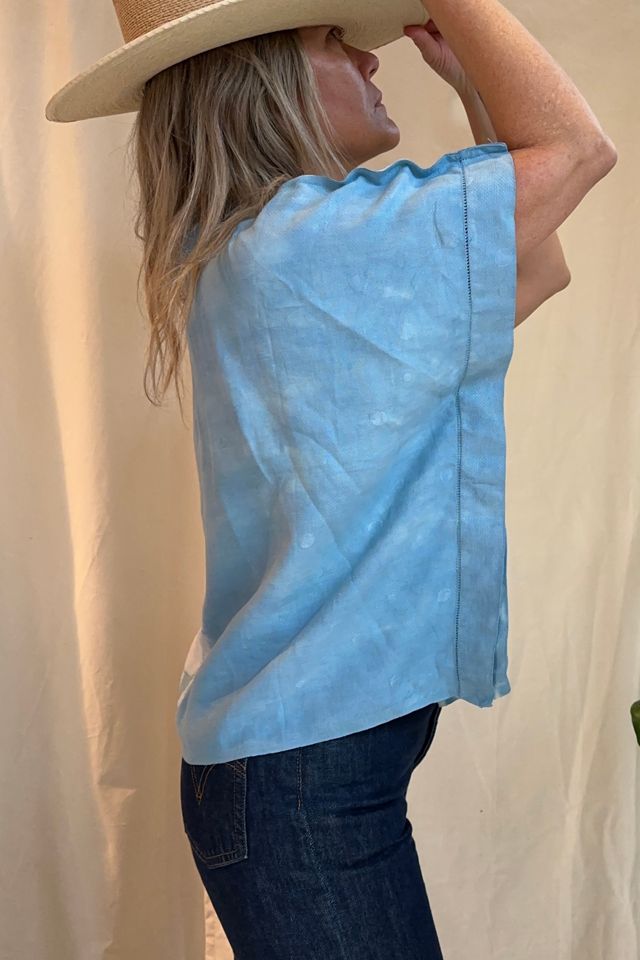 KA.TL.AK Wearable Art Vintage Textile Top with Shibori Pattern #2