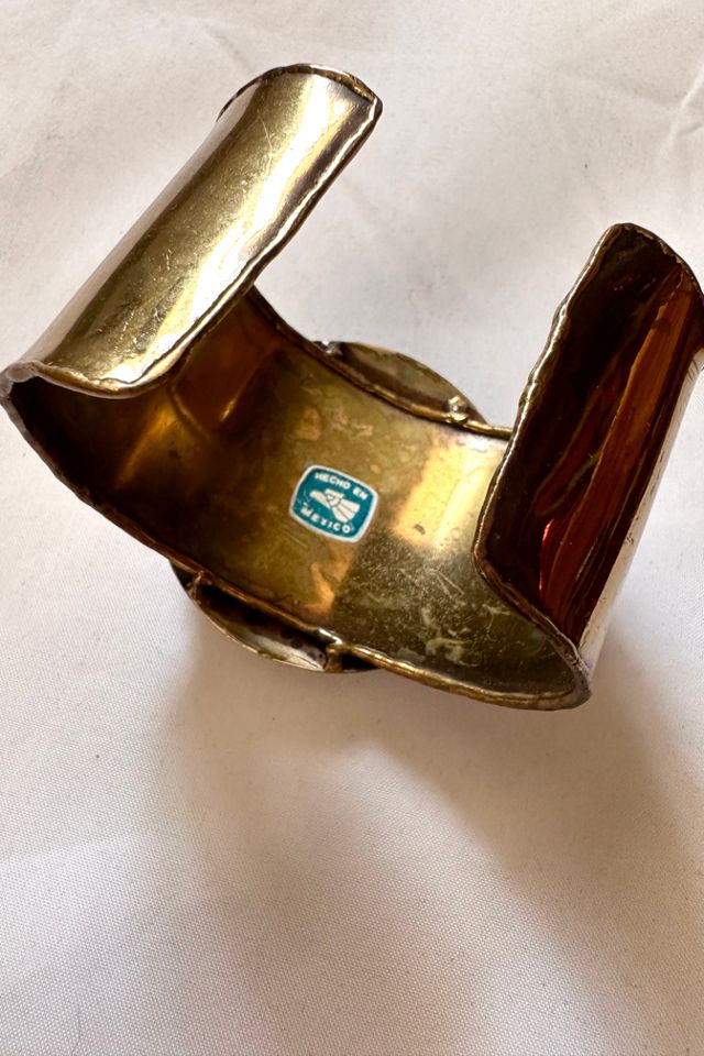 1970s Brutalist Brass Necklace and Cuff Set Selected by Cherry #2