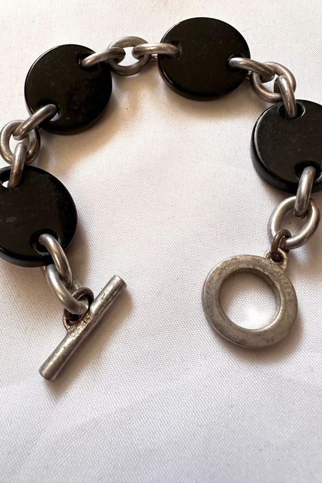 1960s Metal & Plastic Disc Link Bracelet Selected by Cherry #1