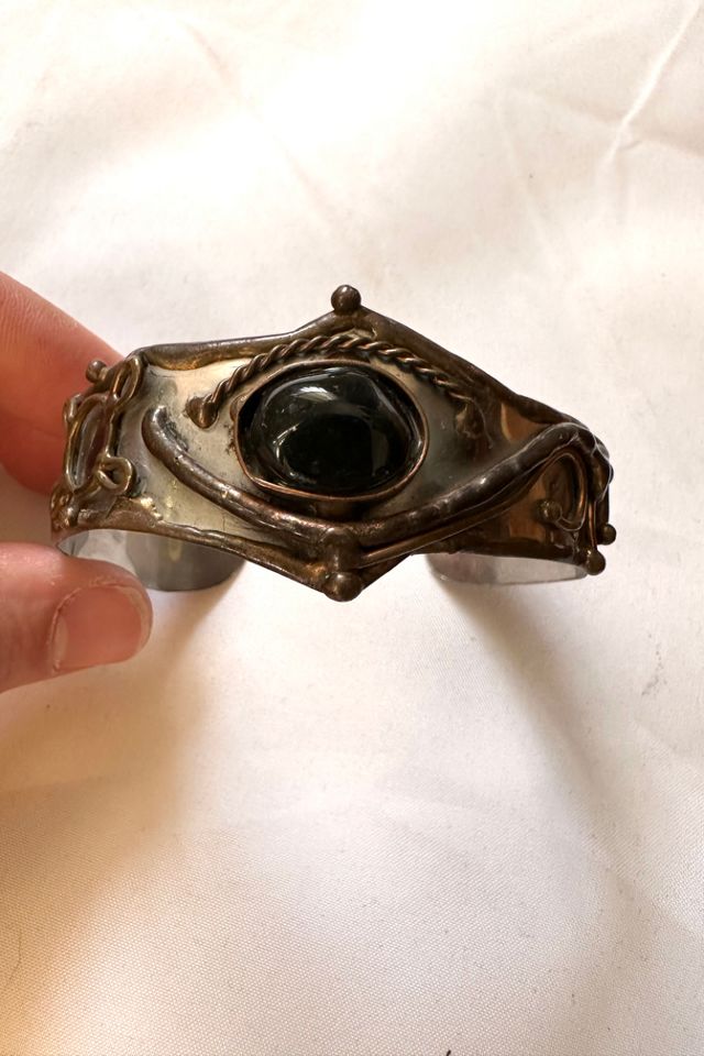 1980s Mixed Metal Brutalist Cuff Selected by Cherry #1