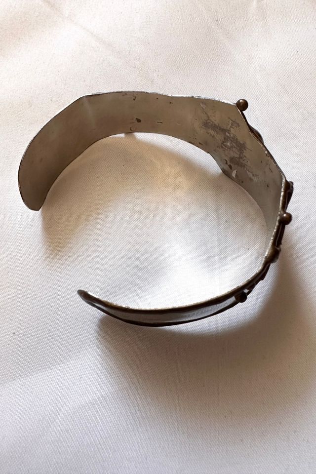 1980s Mixed Metal Brutalist Cuff Selected by Cherry #2