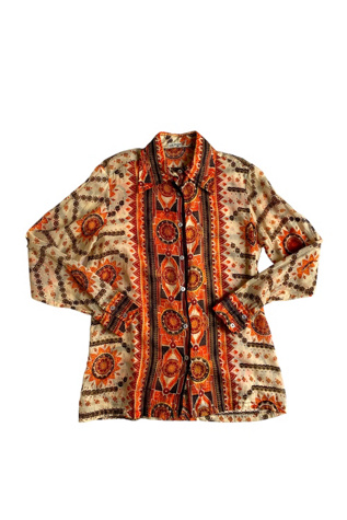 Vintage 1960s Sheer Cotton Gauze Blouse Selected by SharpLilTeeth