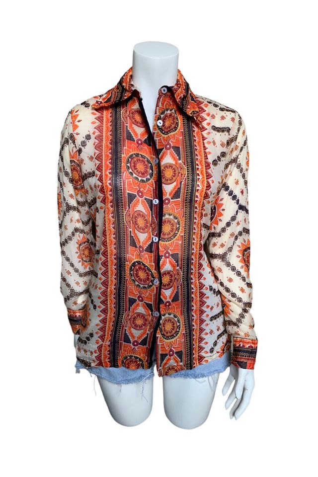 Vintage 1960s Sheer Cotton Gauze Blouse Selected by SharpLilTeeth #2