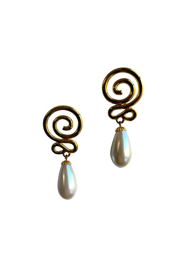 ★IVE レイ★DENU★送料込★Pearl Ribbon Drop Vintage Earrings ☆IVE レイ☆【DENU】☆Pearl Ribbon Drop Vintage Earring.s☆