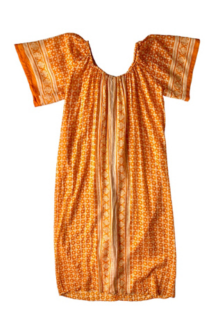 Vintage 1960s Block Print Gauze Dress Selected by SharpLilTeeth