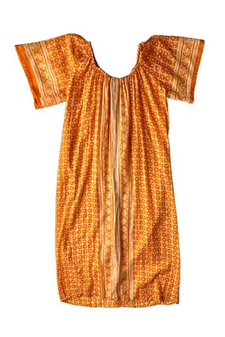 Vintage 1960s Block Print Gauze Dress Selected by SharpLilTeeth
