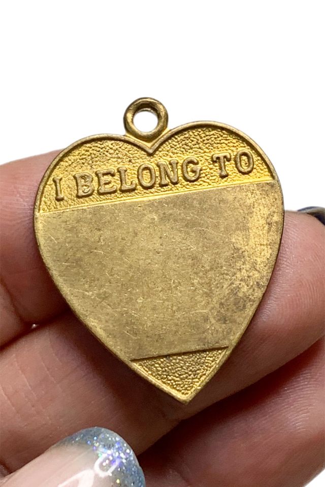 Vintage 1960s Brass Heart Pet ID Tag Pendant Selected by Lux Revival #1
