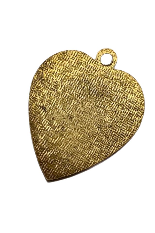 Vintage 1960s Brass Heart Pet ID Tag Pendant Selected by Lux Revival #3