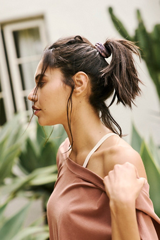 The Versatile Hurdle Hair Tie Bracelet by FP Movement at Free People, Berry Mauve Motif