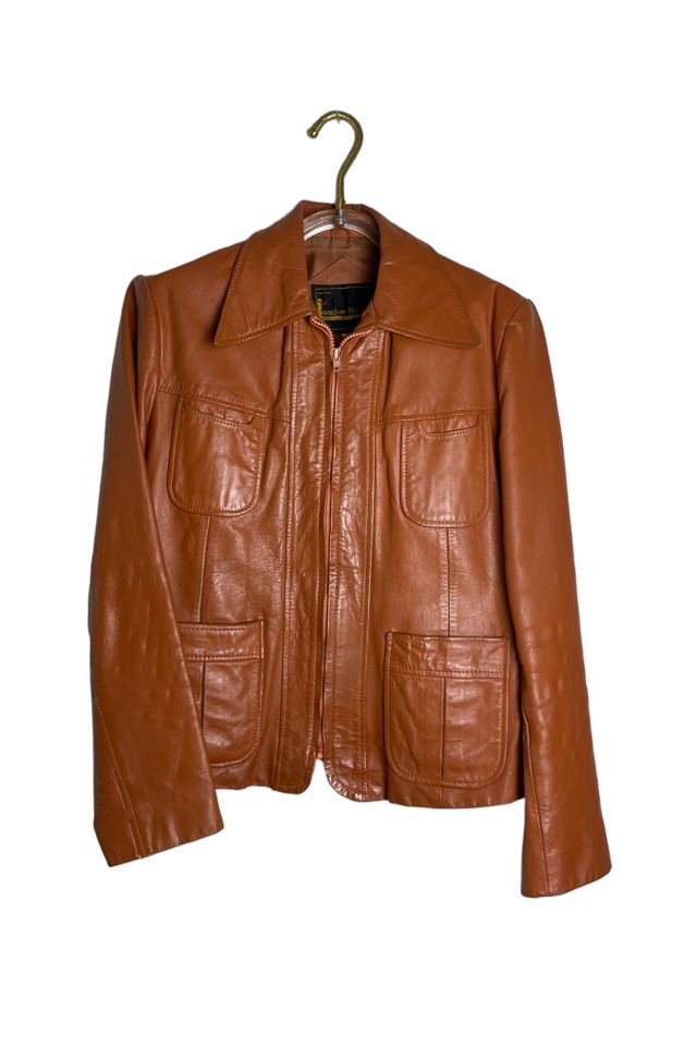Vintage Men's Seventies Brown Leather Jacket Selected By Ankh By