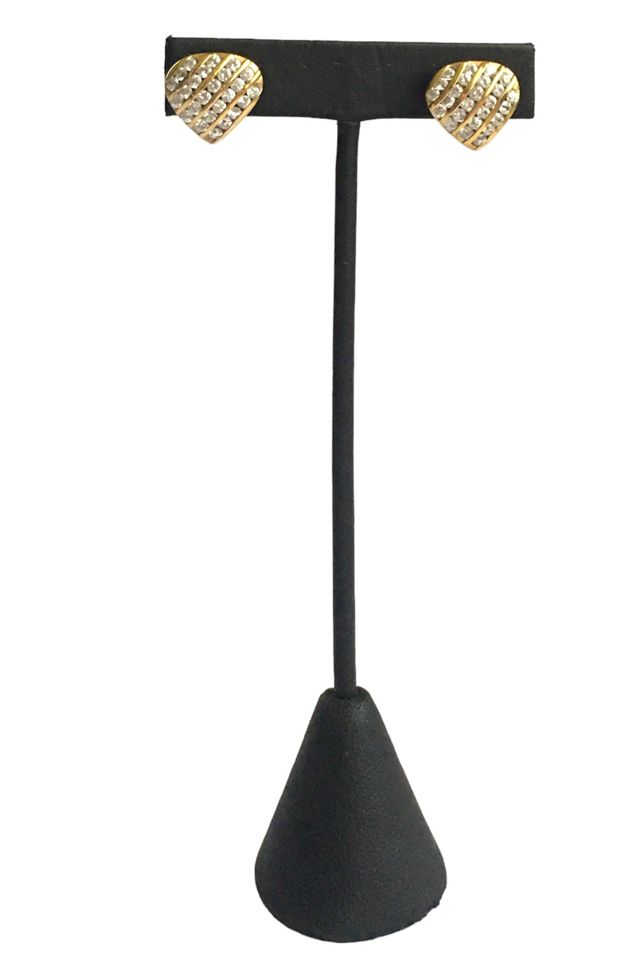 Vintage Small Rhinestone Clip-On Earrings Selected By Ankh By Racquel Vintage #1