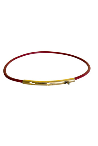 Vintage Thin Red Leather Belt With Gold Hardware Selected By Ankh By Racquel