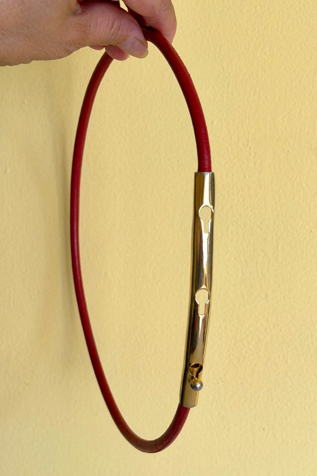 Vintage Robert Lee Morris Red Leather Belt Selected By Ankh By Racquel Vintage #1