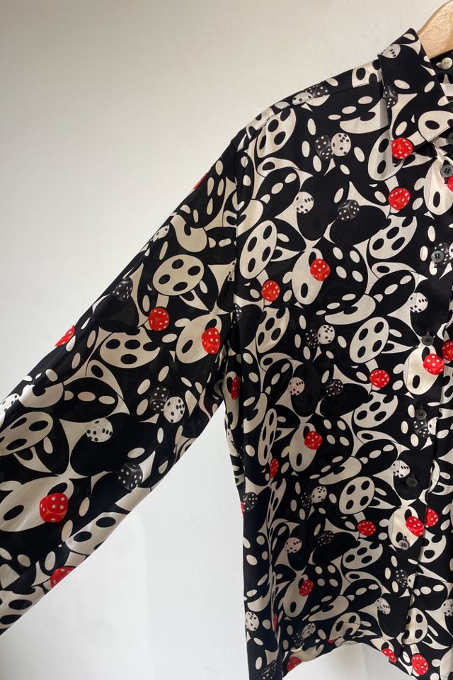 Vintage Escada Silk Dice Blouse Selected by The Curatorial Dept. #1