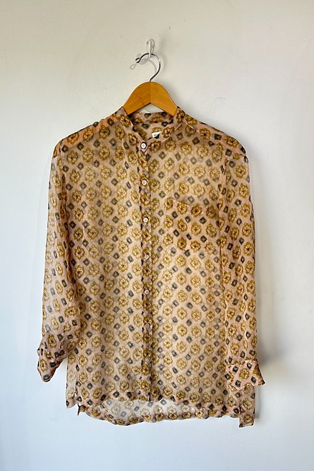 Dries Van Noten Floral Sheer Silk Shirt Selected by The Curatorial Dept.