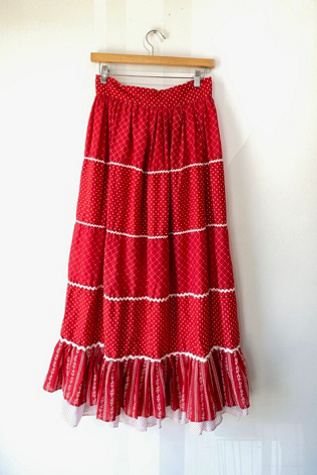 red maxi skirt 9mm