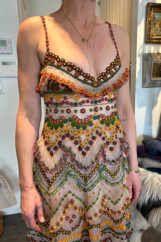free people floral beaded dress Jewel Mini Dress