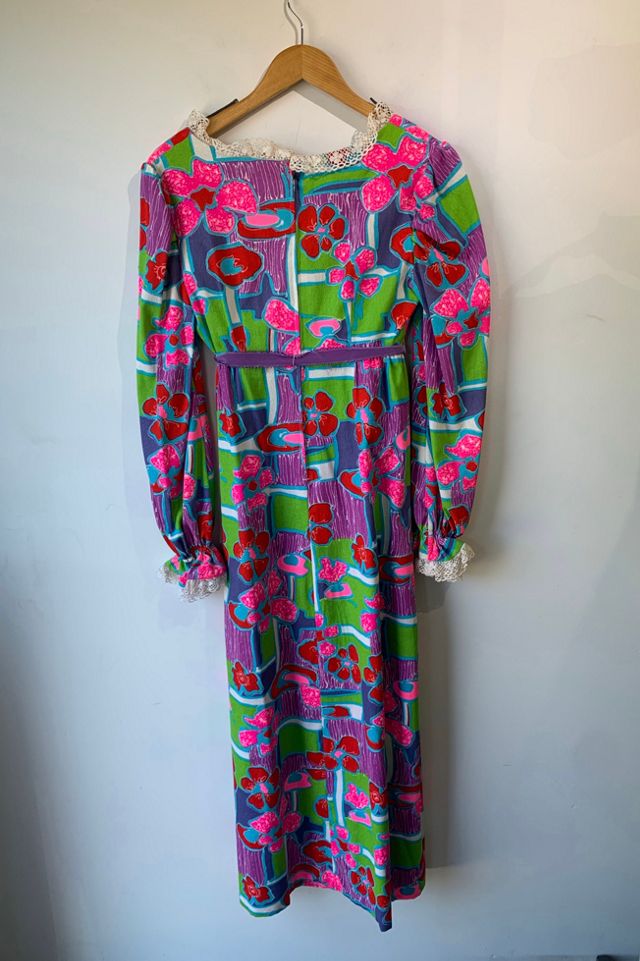Vintage Abstract Floral Pattern Dress Selected by The Curatorial Dept. #1