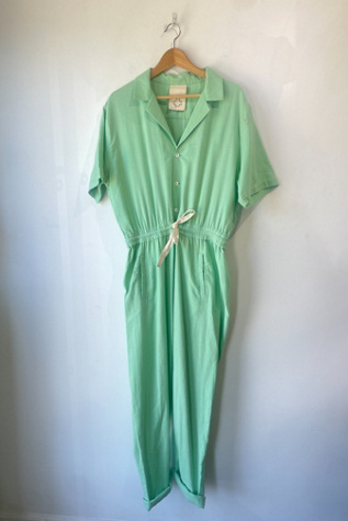 LWN Mint Green Cotton Jumpsuit Selected by The Curatorial Dept