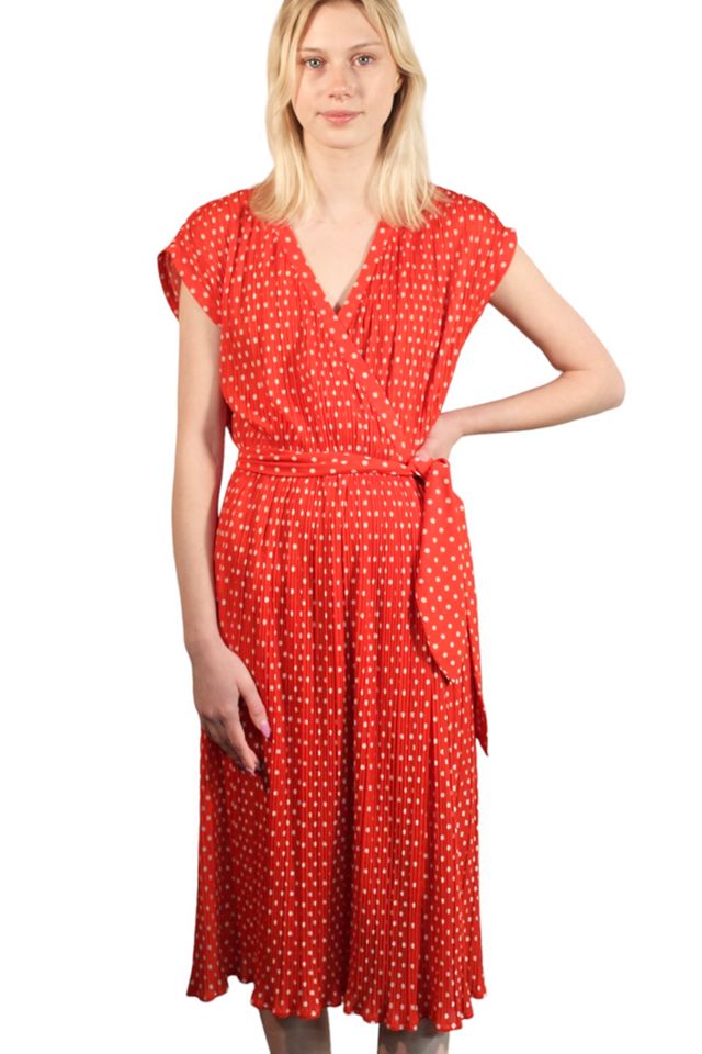 Vintage 1960 s Pleated Polka Dot Dress Selected By Afterlife Boutique Free People