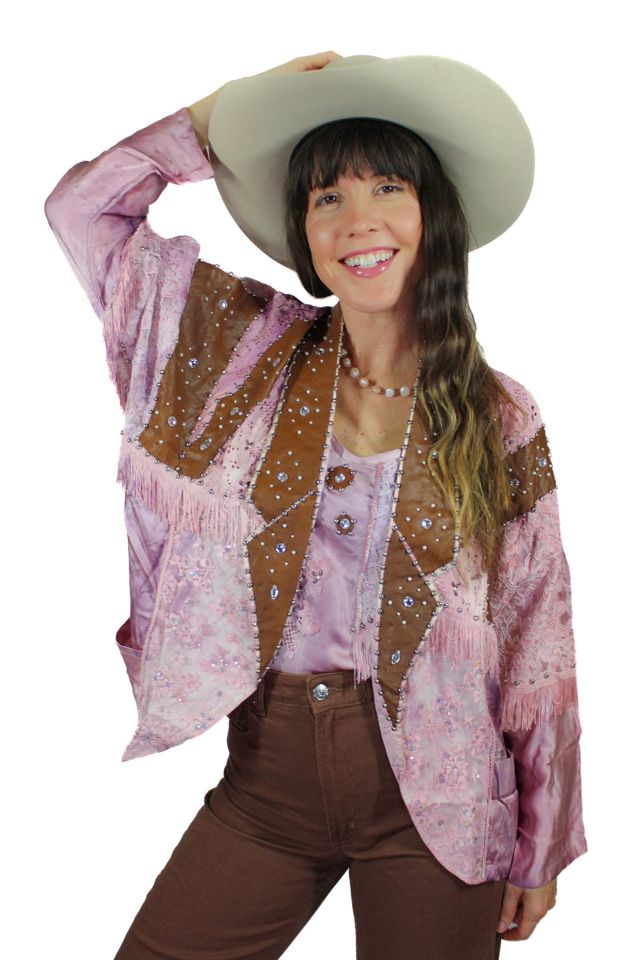 1980s Rhinestone Fringe Silk Lace Tank Selected By Moons + Junes Vintage #3