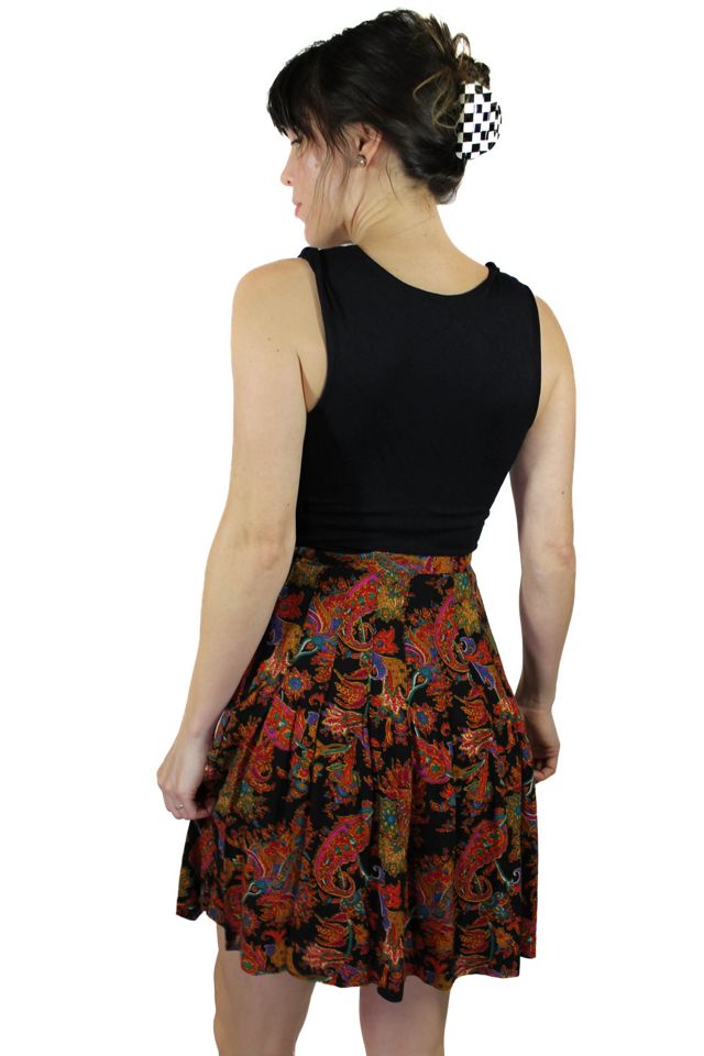 1970s Psychedelic Pleated Skirt Selected By Moons + Junes Vintage #2