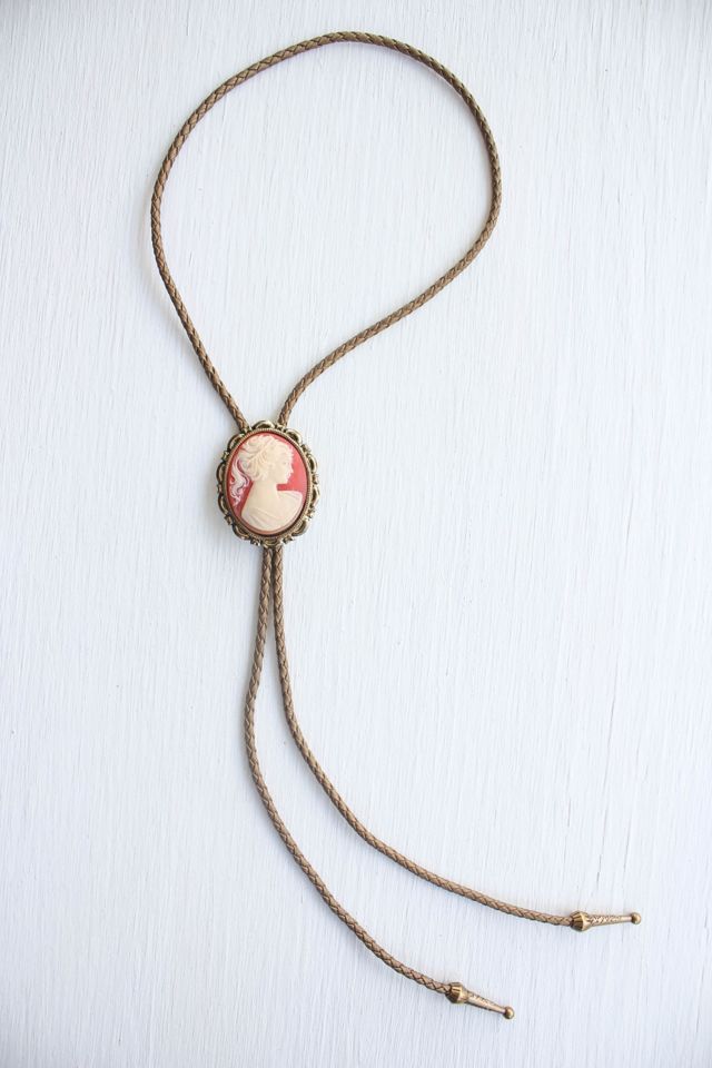 Vintage Victorian Cameo Brooch Bolo Tie Selected By Moons + Junes Vintage #2
