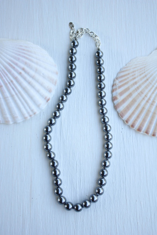 Iridescent Silver Pearl Strand Necklace Selected By Moons + Junes Vintage