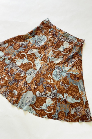Vintage 1970's Jungle Scene Skirt Selected by FernMercantile