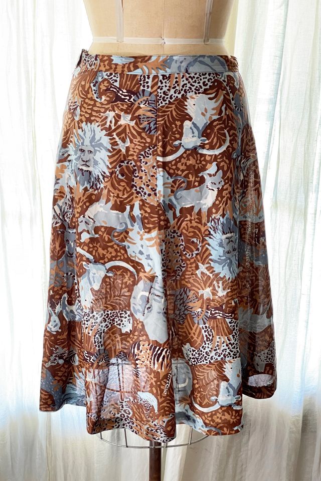 Vintage 1970's Jungle Scene Skirt Selected by FernMercantile #2
