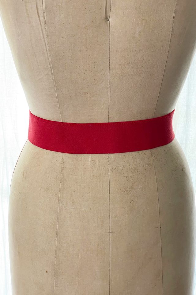 Vintage 1980's Red Stretch Deadstock Belt Selected by FernMercantile #3