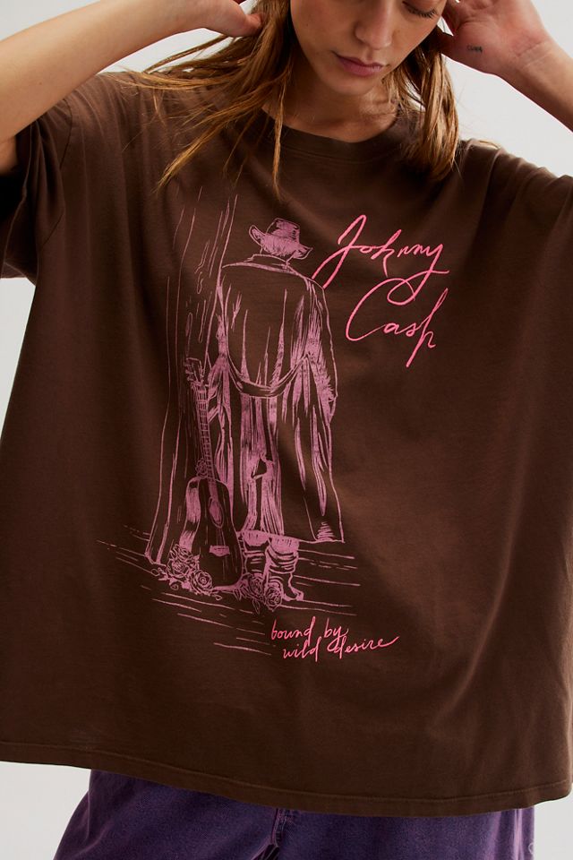 Daydreamer Johnny Cash Outlaw Country Merch Tee-Reactive Black