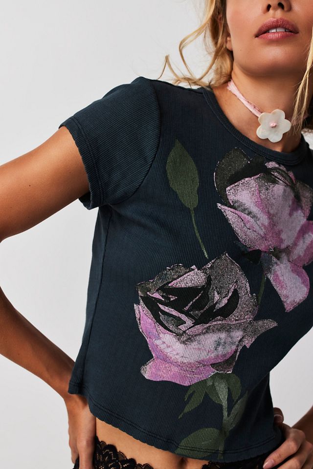 Daydreamer Rose Pointelle Tee #2