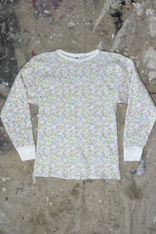 Floral Figures Thermal Tee