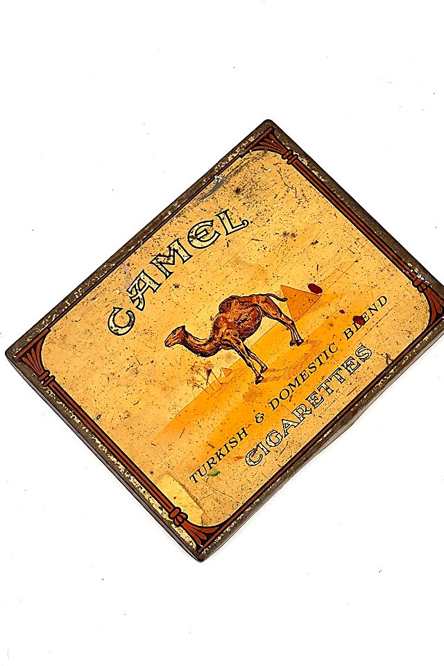 old camel cigarette tin box Two Vintage Tins Vintage Camel Tin Card Case
